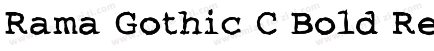 Rama Gothic C Bold Regular字体转换